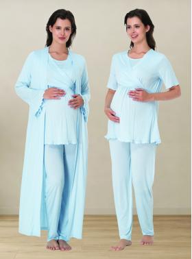 Effortt 3034M Sabahlıklı Hamile Lohusa Pijama Takımı